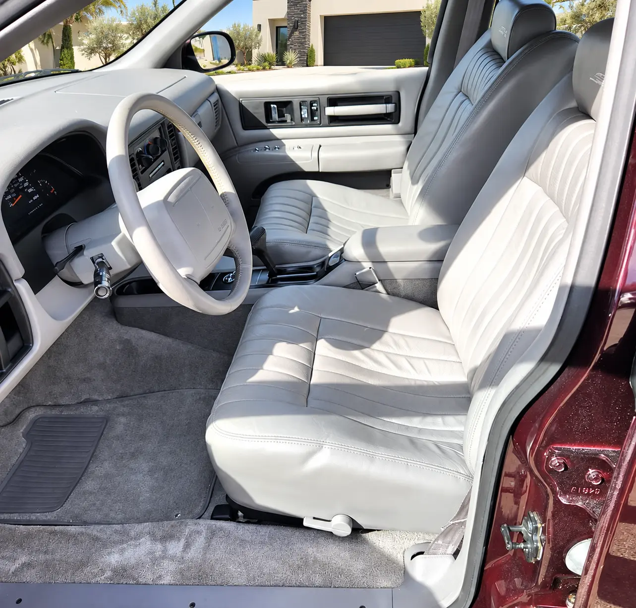 Impala SS interior — leather seats and dash cleaned and conditioned